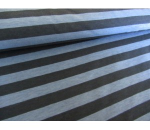 Jersey Ringel 1,5cm grau schwarz Kombistoff